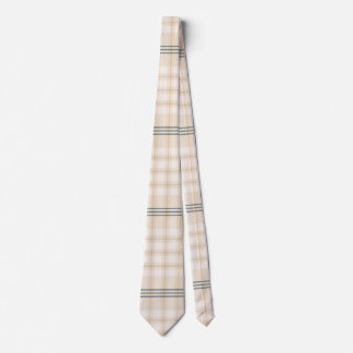 Light Brown Colorful Elegant Tartan Play Neck Tie Slips