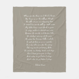Light Brown Custom Poem Song Lyric Quote  Fleecefilt