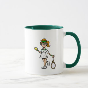 Light Brown Hair Female Tennis Player Mugg