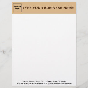 Light Brown Header and Black Texter Footer Busines Brevhuvud