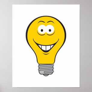 Light Bulb Ansikte Poster