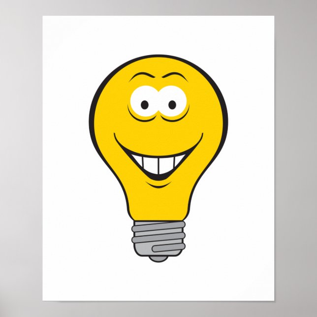 Light Bulb Ansikte Poster (Framsidan)