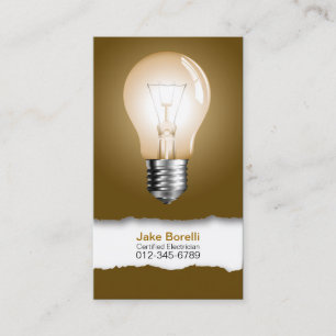 Light Bulb Brown Affärskort Visitkort