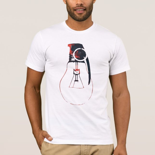 Light Bulb Grenade T Shirt (Framsida)