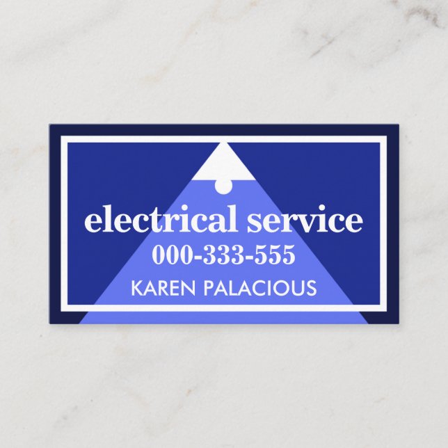 Light Bulb Wiring Ram Electrician Visitkort (Framsida)