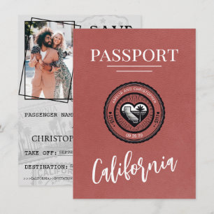 Light Burgundy California Passport Spara Datumet