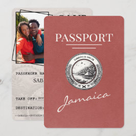 Light Burgundy Jamaica Passport Spara datum Datumet