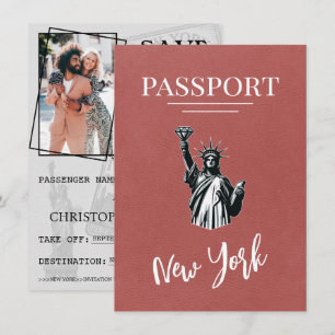 Light Burgundy New York City Passport Spara Datumet