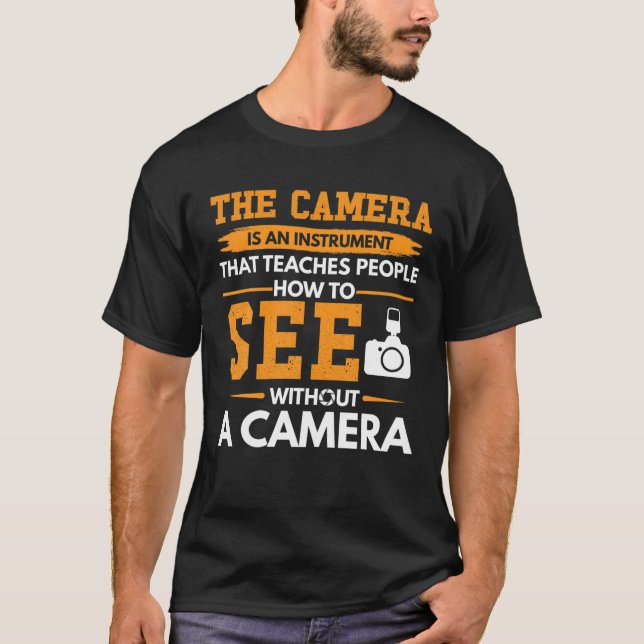 Light Camera Action Cameraman T Shirt (Framsida)