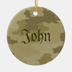 Light Camouflage Namn Ornament