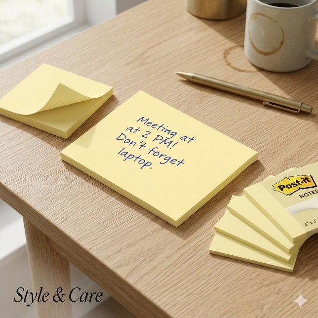Light Canary Enkel 4" x 3" Post-it Block (Light Canary Simple 4 x 3 Post-it Notes)