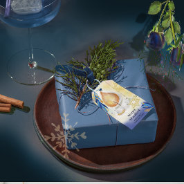 Light Candles Watercolor Hanukkah Gift Märkre Presentetikett