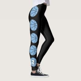Light Carolina Blue Basketball Anpassningsbar Numb Leggings
