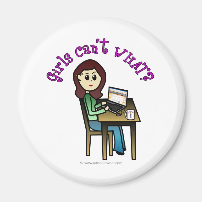 Light Computer Girl Magnet (Framsidan)