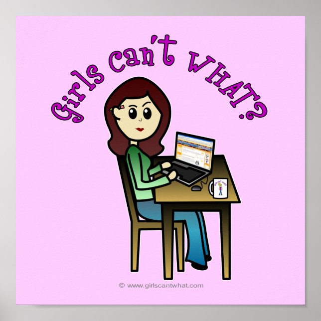 Light Computer Girl Poster (Framsidan)