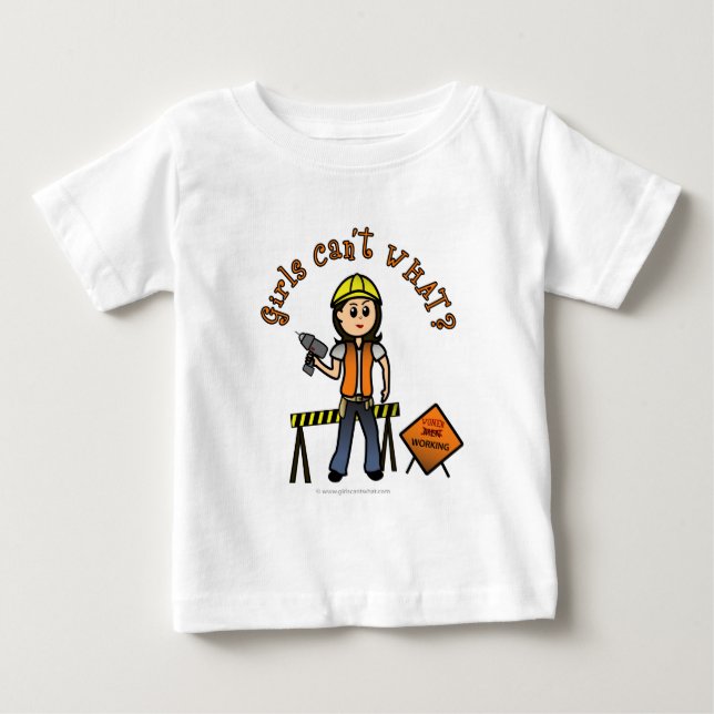 Light Construction Girl T Shirt (Framsida)
