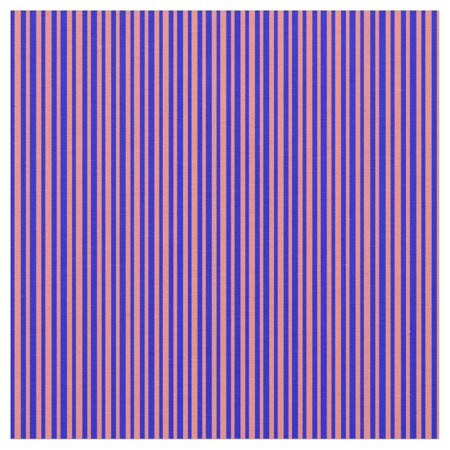 Light Coral och Blue Färgad Mönster Tyg (Närbild)