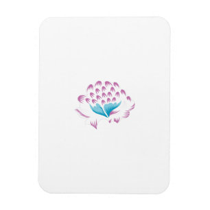 Light CornblommBlue, Himlar Megenta, Girly Magnet