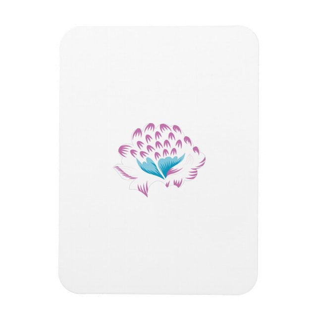 Light CornblommBlue, Himlar Megenta, Girly Magnet (Vertikal)