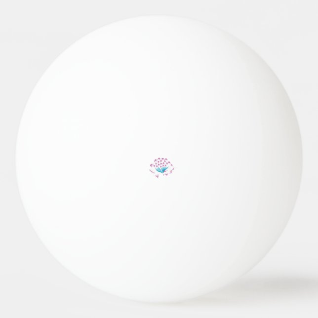 Light CornblommBlue, Himlar Megenta, Girly Pingisboll (Framsidan)