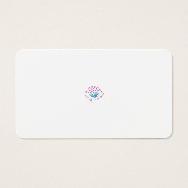 Light CornblommBlue, Himlar Megenta, Girly Visitkort (Framsidan)