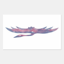 Light Crane Starscape Sticker Rektangulärt Klistermärke