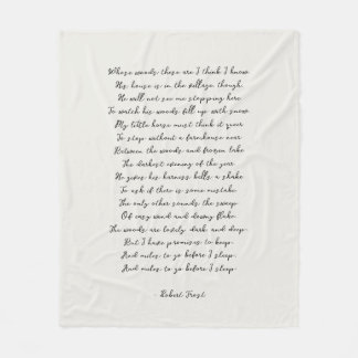 Light Cream Custom Poem Song Lyric Quote Fleecefilt