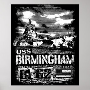 Light Cruiser Birmingham Poster