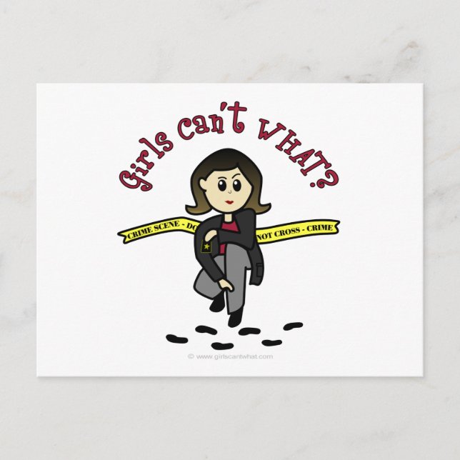 Light CSI Girl Vykort (Framsida)