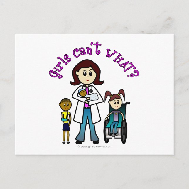 Light Doktor Girl Vykort (Framsida)