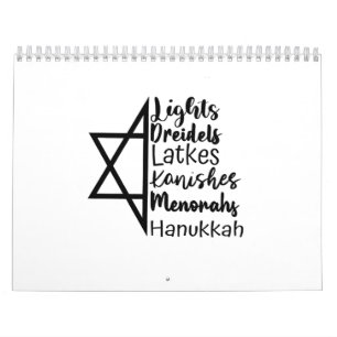 Light Dreidel Latke Kench Menorah Hanukkah Kalender