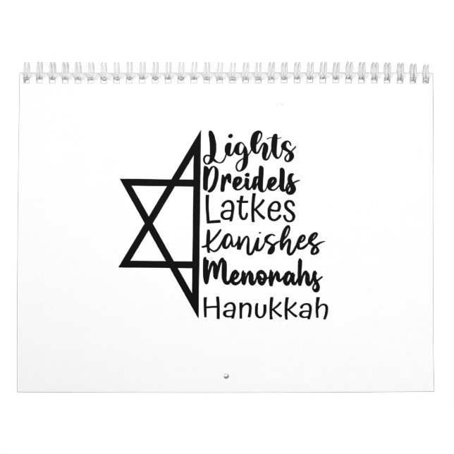 Light Dreidel Latke Kench Menorah Hanukkah Kalender (Omslag)