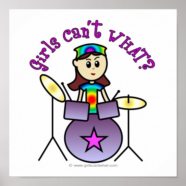 Light Drummer Girl Poster (Framsidan)