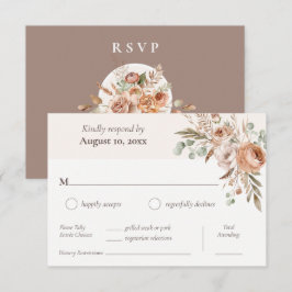 Light Earth Tone Blommigt Boho Middag Choice Bröll OSA Kort