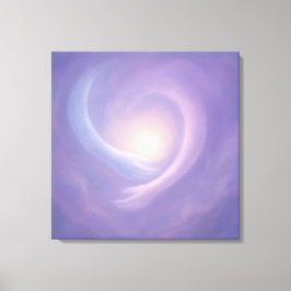 Light Embrace Abstract Spiritual Energy inLavender Canvastryck