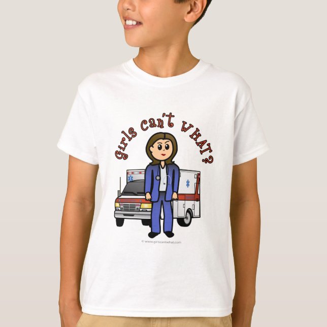 Light EMT Sjukvårdare Girl T-shirt (Framsida)