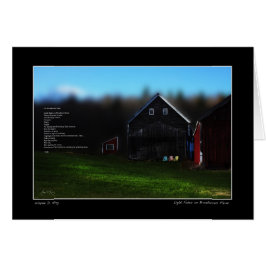 Light Fades on Broadacres Farm Poster, Jefferson, Hälsningskort
