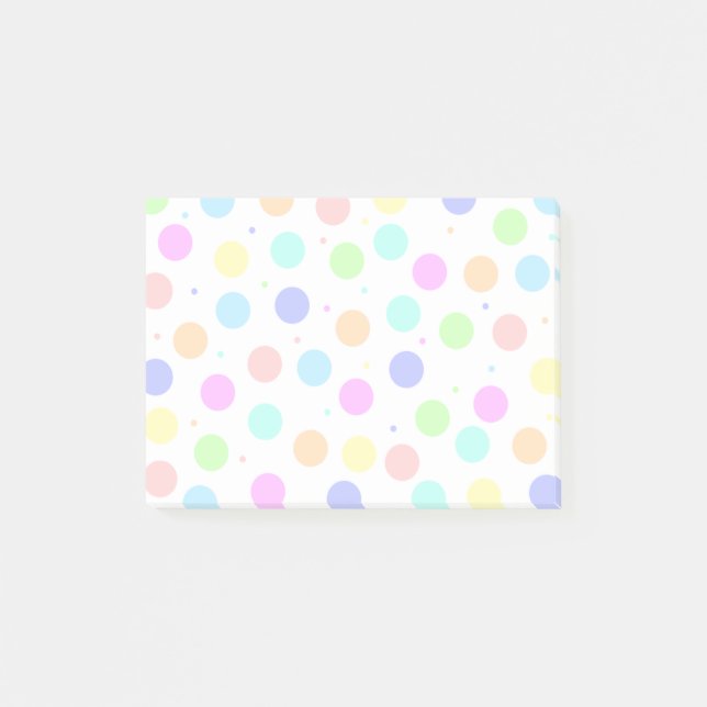 Light Färg Polka dots Post-it Block (Framsida)