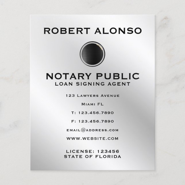 Light Faux metallic struktur yta med logotyp Flygblad (Framsidan)