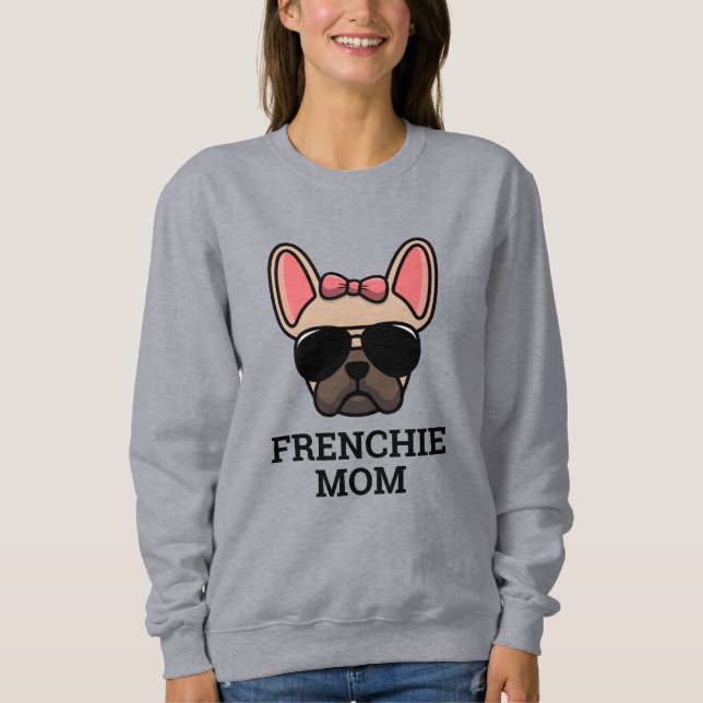 Light Fawn Female Fransk Bulldog Frenchie Hund Mam T Shirt (Framsida)