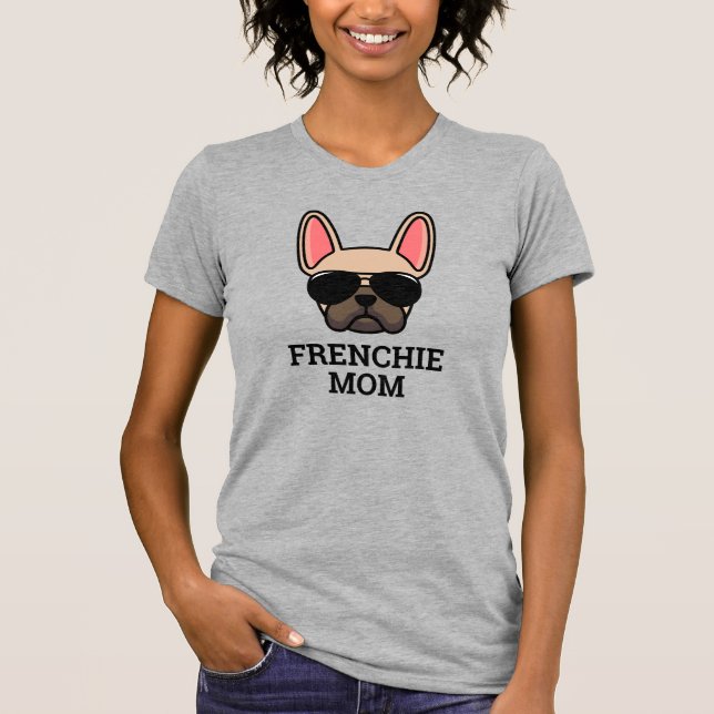 Light Fawn Fransk Bulldog Frenchie Hund Mamma T Shirt (Framsida)