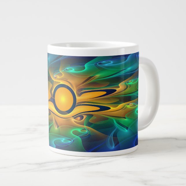 "Light Flame Abstrakt 163" Jumbo Mugg (Framsida höger)
