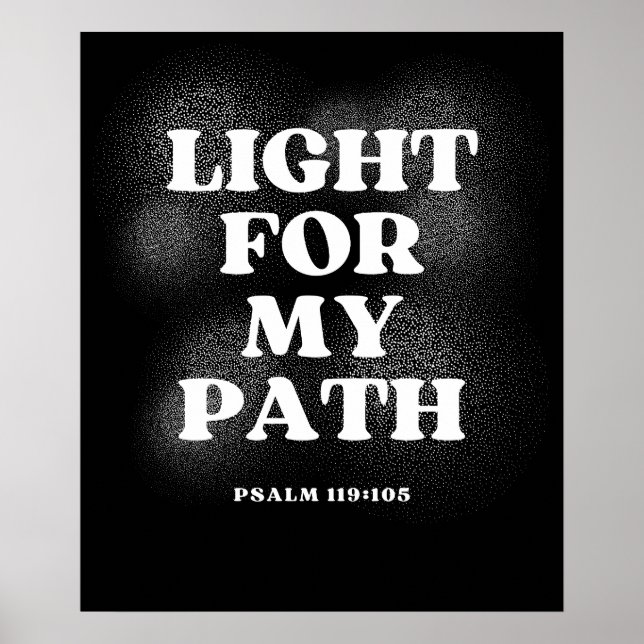Light for My Väg - Psalm 119:105 Poster (Framsidan)