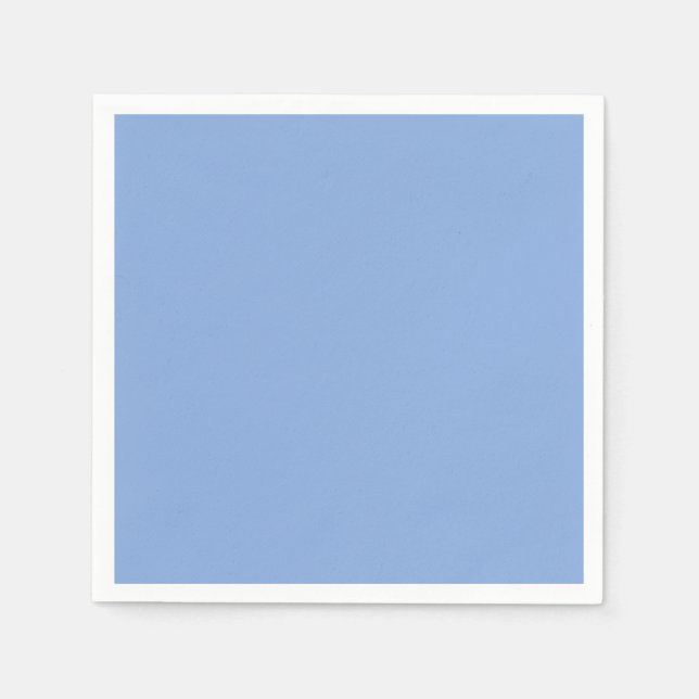 Light Fransk Blue Solid Färg Pappersservett (Framsidan)