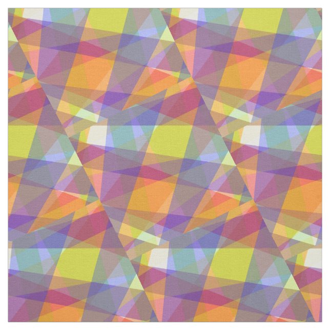 Light Geometric - Combed Cotton Fabric Tyg (Provkarta)