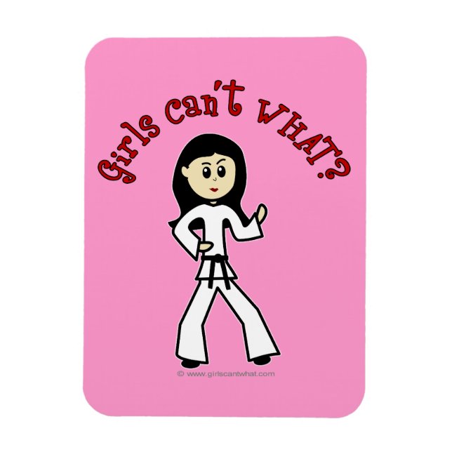 Light Girl Martial Artist Magnet (Vertikal)