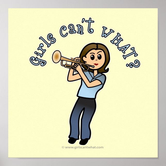 Light Girl Trumpet Player Poster (Framsidan)