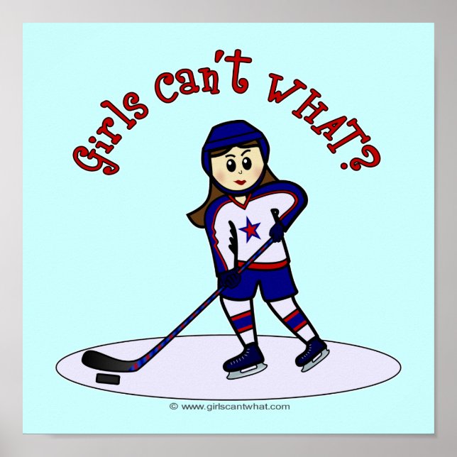 Light Girls Hockey Player Poster (Framsidan)