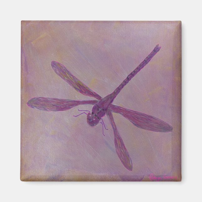 Light Glitter Dragonfly Magnet (Framsidan)