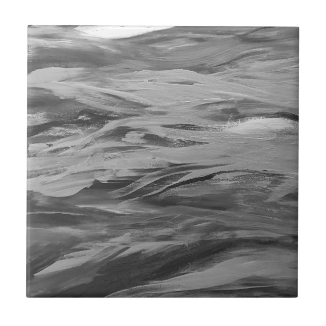 Light Grått Abstrakt Coola Mönster Modern Ceramic  Kakelplatta (Framsidan)